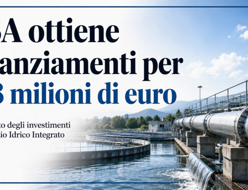 ASA ottiene finanziamenti per 168 milioni di euro a supporto degli investimenti nel Servizio Idrico Integrato